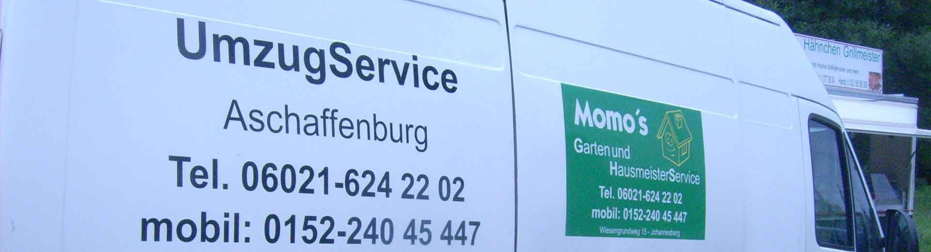 Umzüge und Kleintransporte von Momos Service Aschaffenburg.